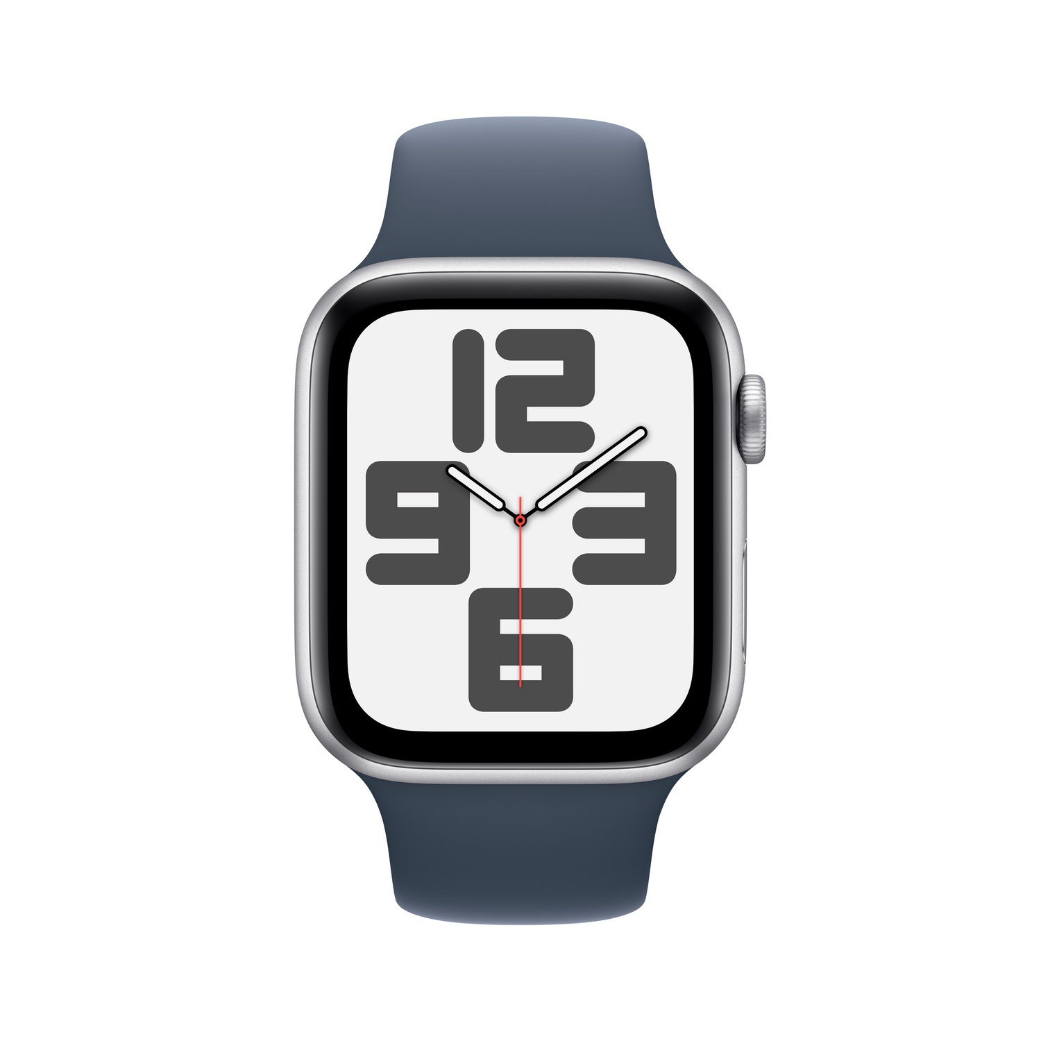 Apple Watch SE GPS 44mm Gümüş Rengi Alüminyum Kasa ve Fırtına Mavisi Spor Kordon - M/L  MREE3TU/A