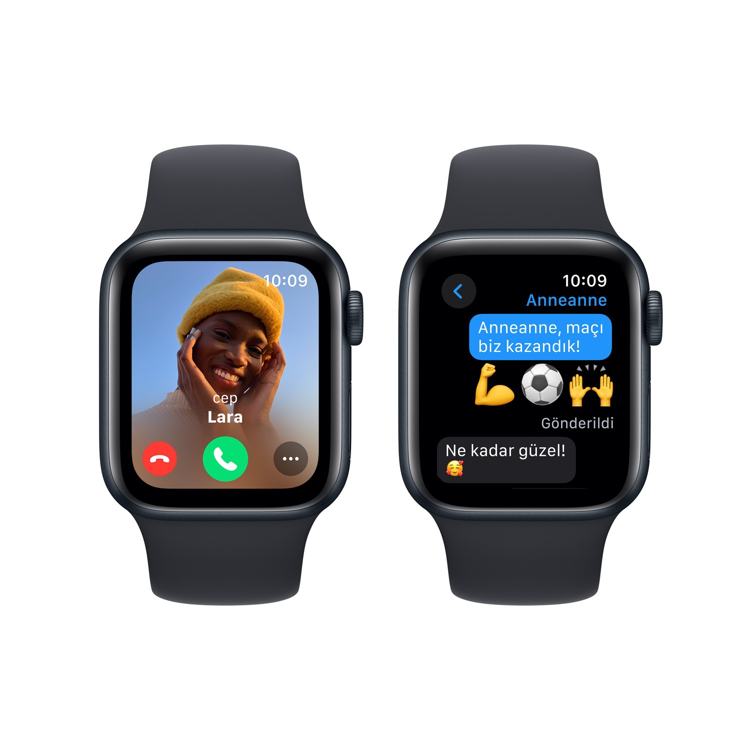 Apple Watch SE GPS + Cellular 40mm Gece Yarısı Alüminyum Kasa ve Gece Yarısı Spor Kordon - M/L  MRGA3TU/A