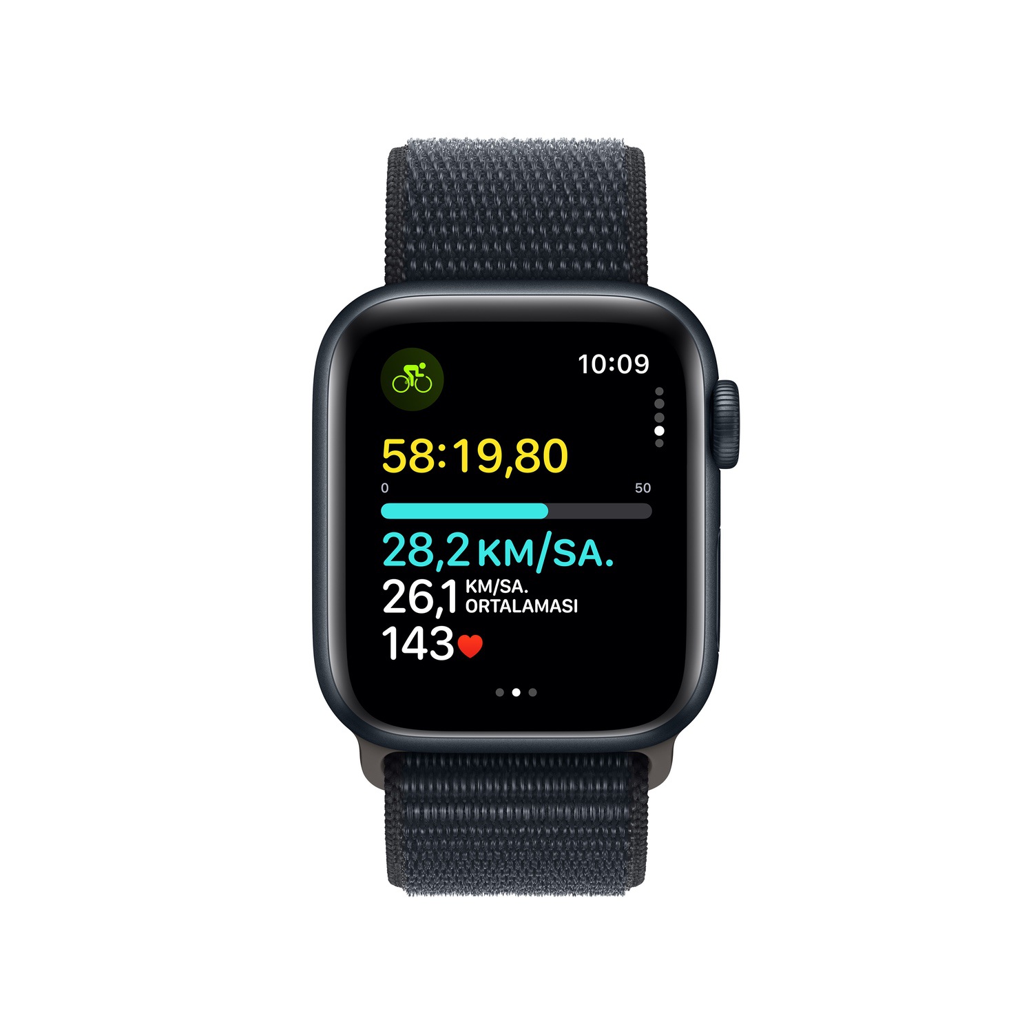 Apple Watch SE GPS + Cellular 40mm Gece Yarısı Alüminyum Kasa ve Gece Yarısı Spor Loop  MRGE3TU/A