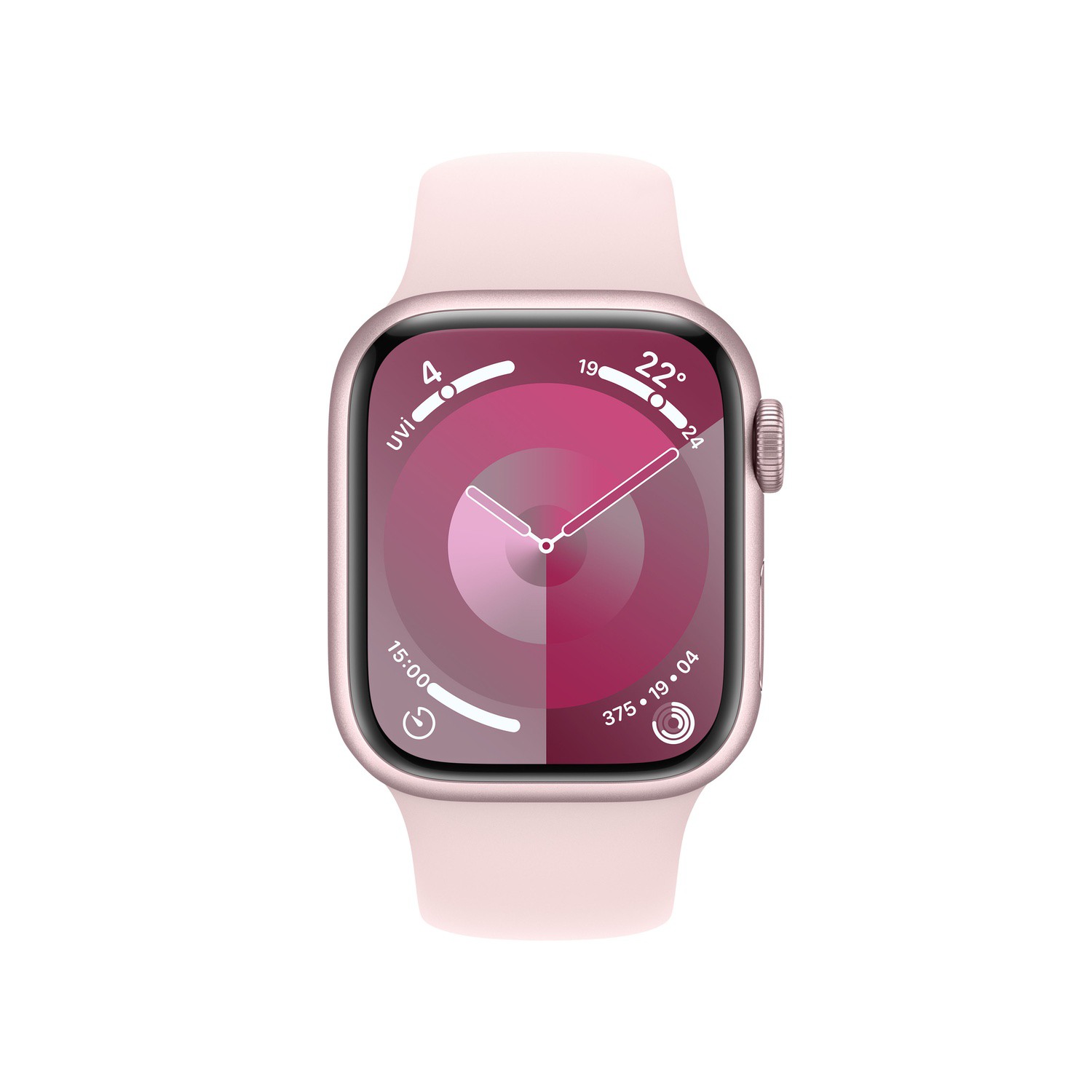 Apple Watch Series 9 GPS + Cellular 41mm Pembe Alüminyum Kasa ve Uçuk Pembe Spor Kordon - S/M  MRHY3TU/A