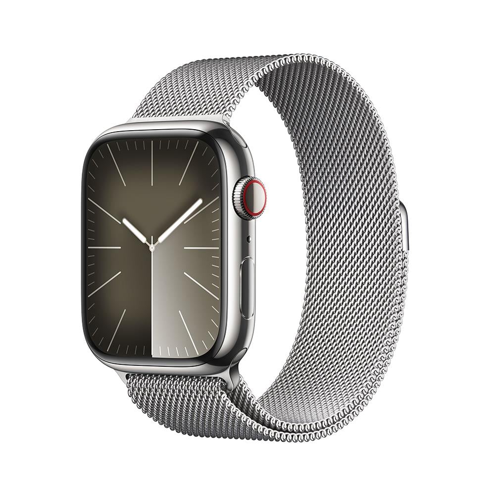 Apple Watch Series 9 GPS + Cellular 45mm Gümüş Rengi Paslanmaz Çelik Kasa ve Gümüş Rengi Milano Loop - MRMQ3TU/A MRMQ3TU/A