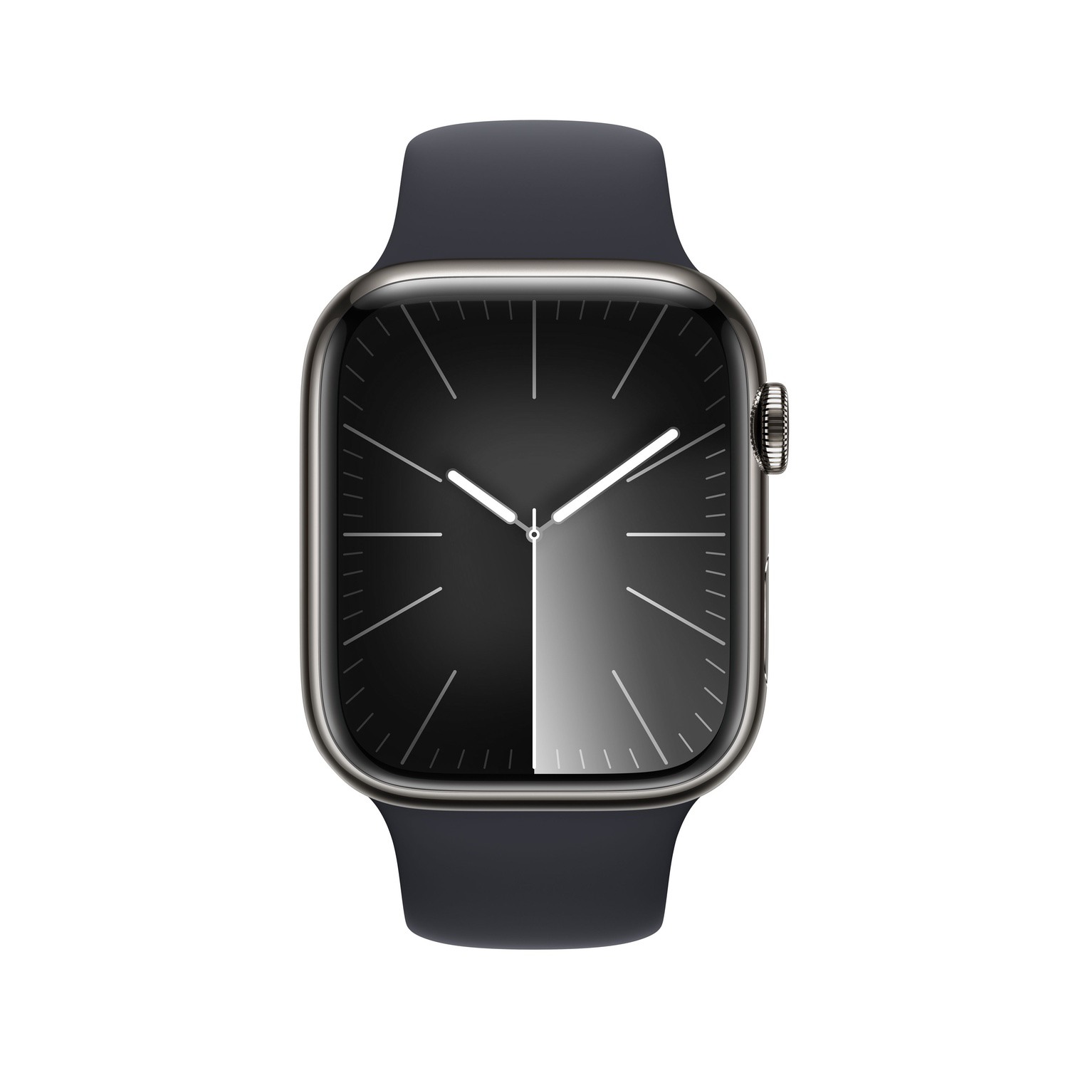 Apple Watch Series 9 GPS + Cellular 45mm Grafit Paslanmaz Çelik Kasa ve Gece Yarısı Spor Kordon - M/L - MRMW3TU/A MRMW3TU/A