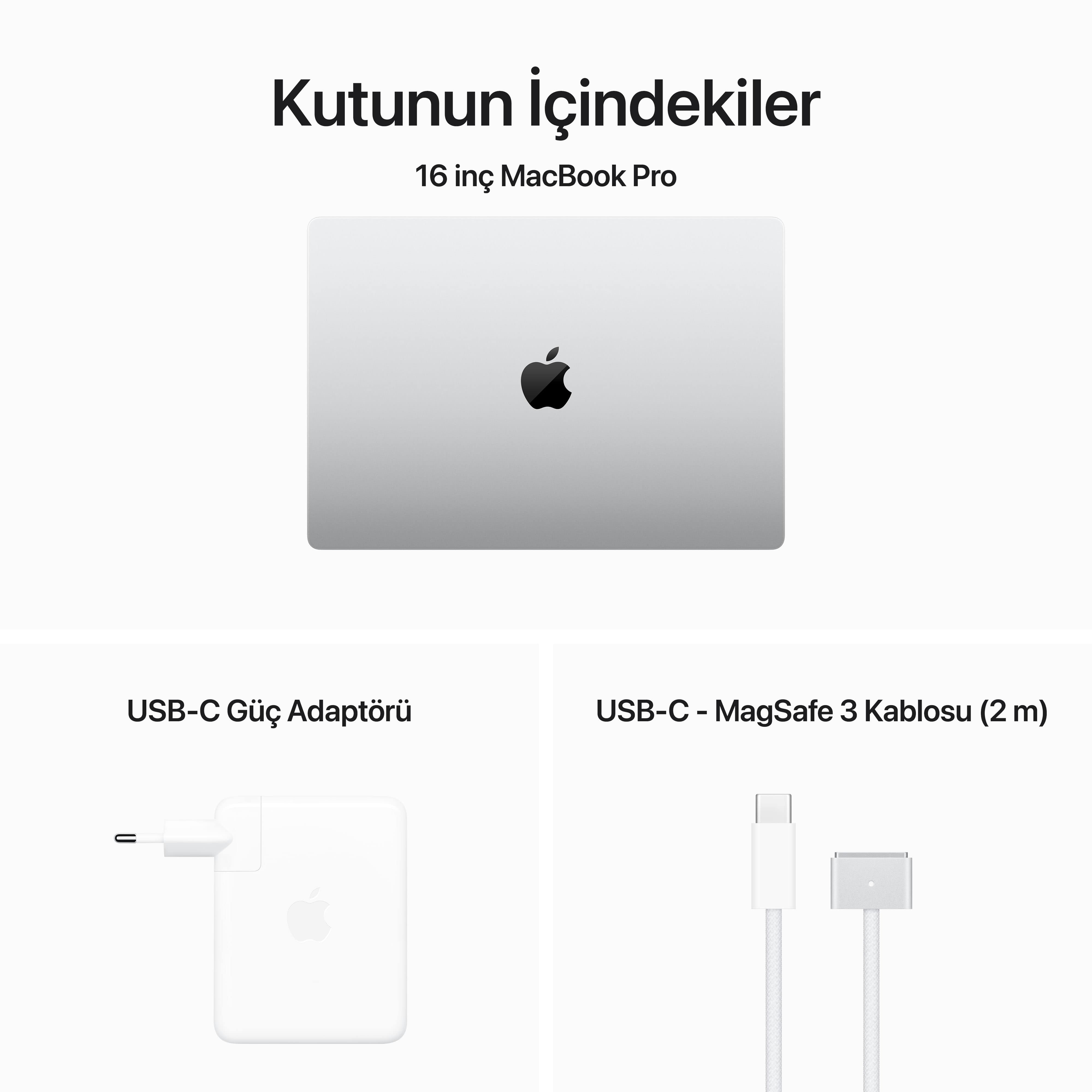 MacBook Pro 16 inc M3 Max 14CPU 30GPU 36GB 1TB Gümüş  MRW73TU/A