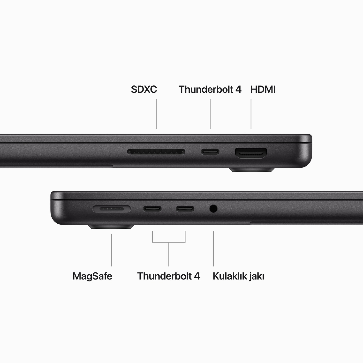 MacBook Pro 14 inc M3 Pro 12CPU 18GPU 18GB 1TB Uzay Siyahı  MRX43TU/A