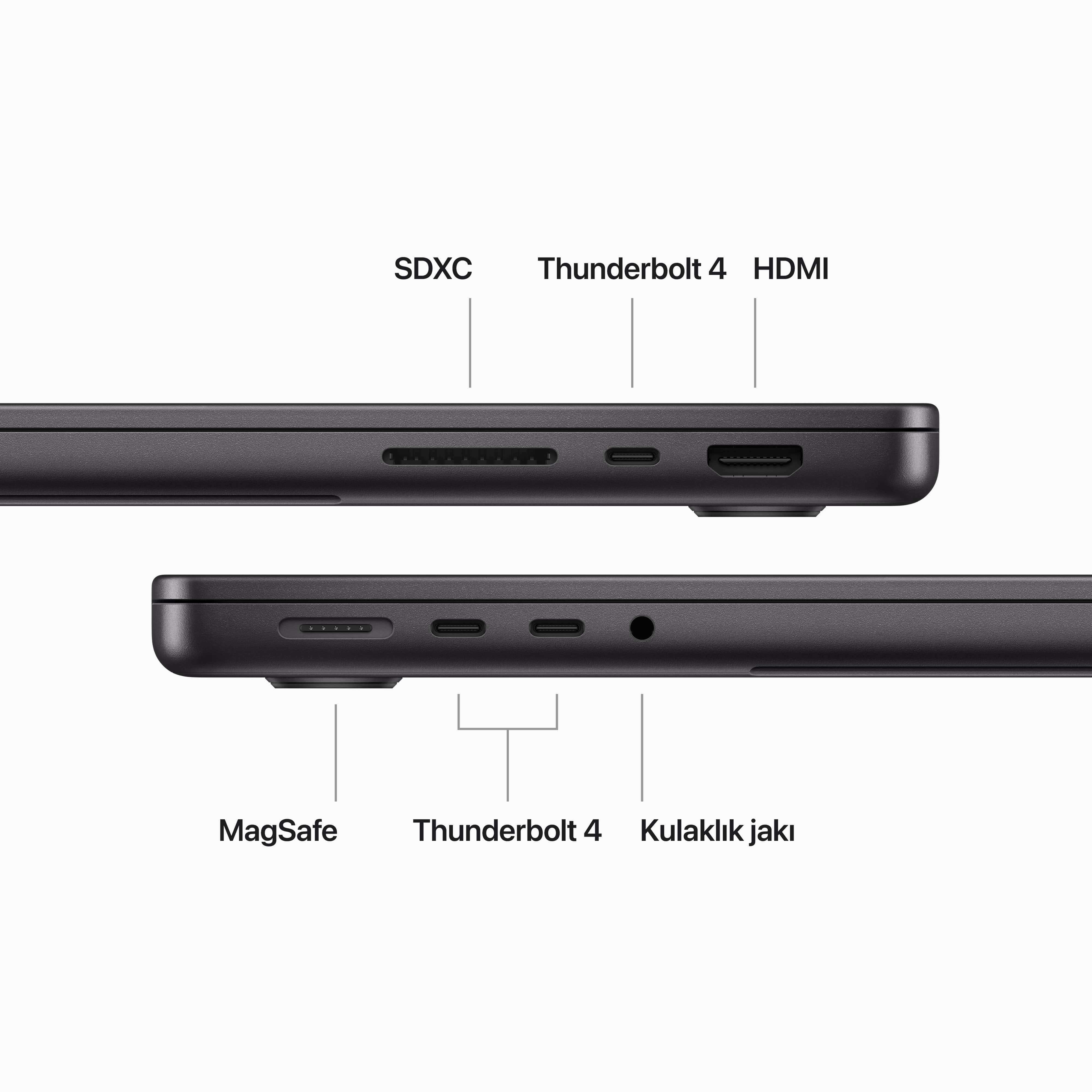 MacBook Pro 14 inc M3 Max 14CPU 30GPU 36GB 1TB Uzay Siyahı  MRX53TU/A