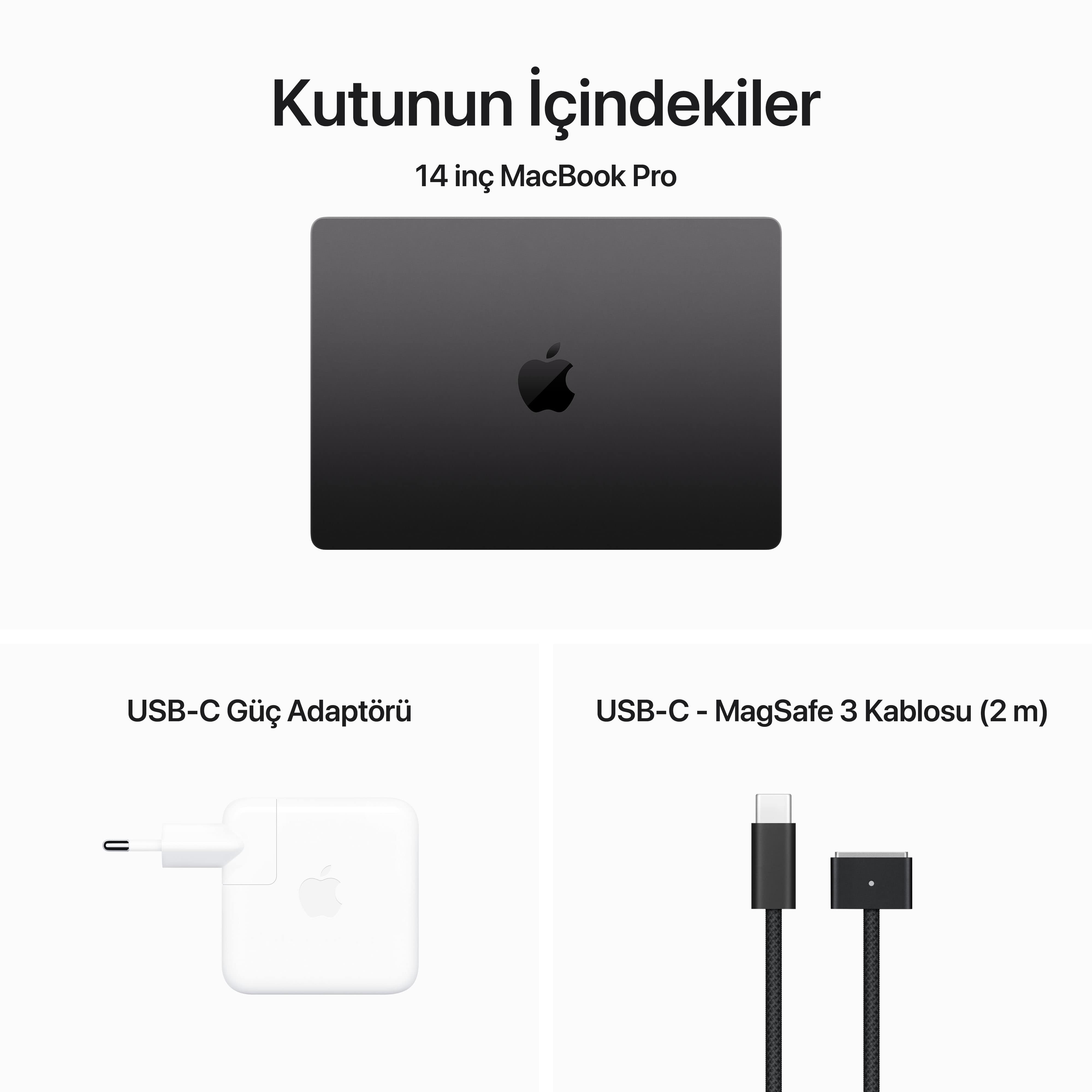 MacBook Pro 14 inc M3 Max 14CPU 30GPU 36GB 1TB Uzay Siyahı  MRX53TU/A