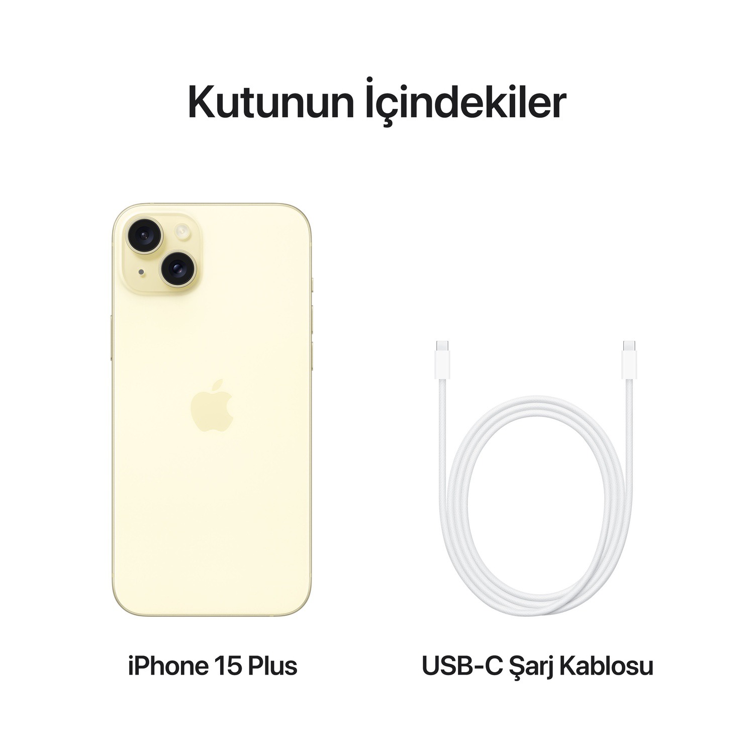 Apple iPhone 15 Plus 128GB Sarı  MU123TU/A