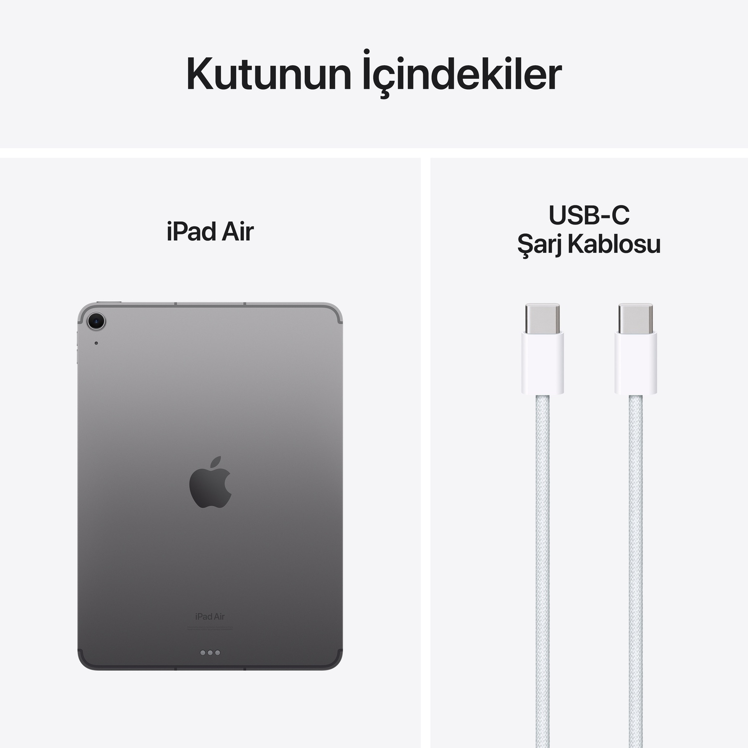 Apple 11 inç iPad Air M2 Wi-Fi + Cellular 512GB Uzay Grisi  MUXM3TU/A