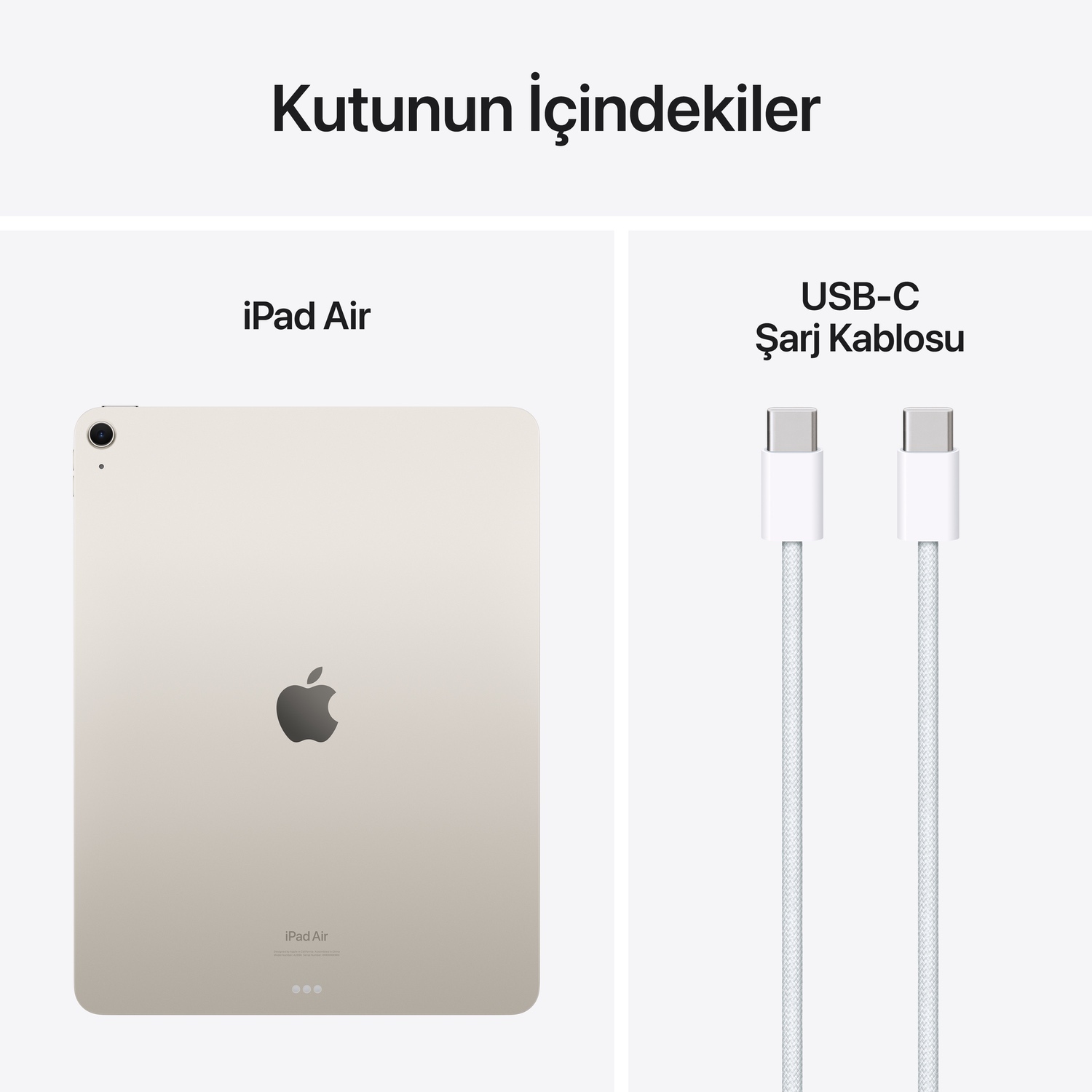 Apple 13 inç iPad Air M2 Wi-Fi 256GB Yıldız Işığı  MV2G3TU/A