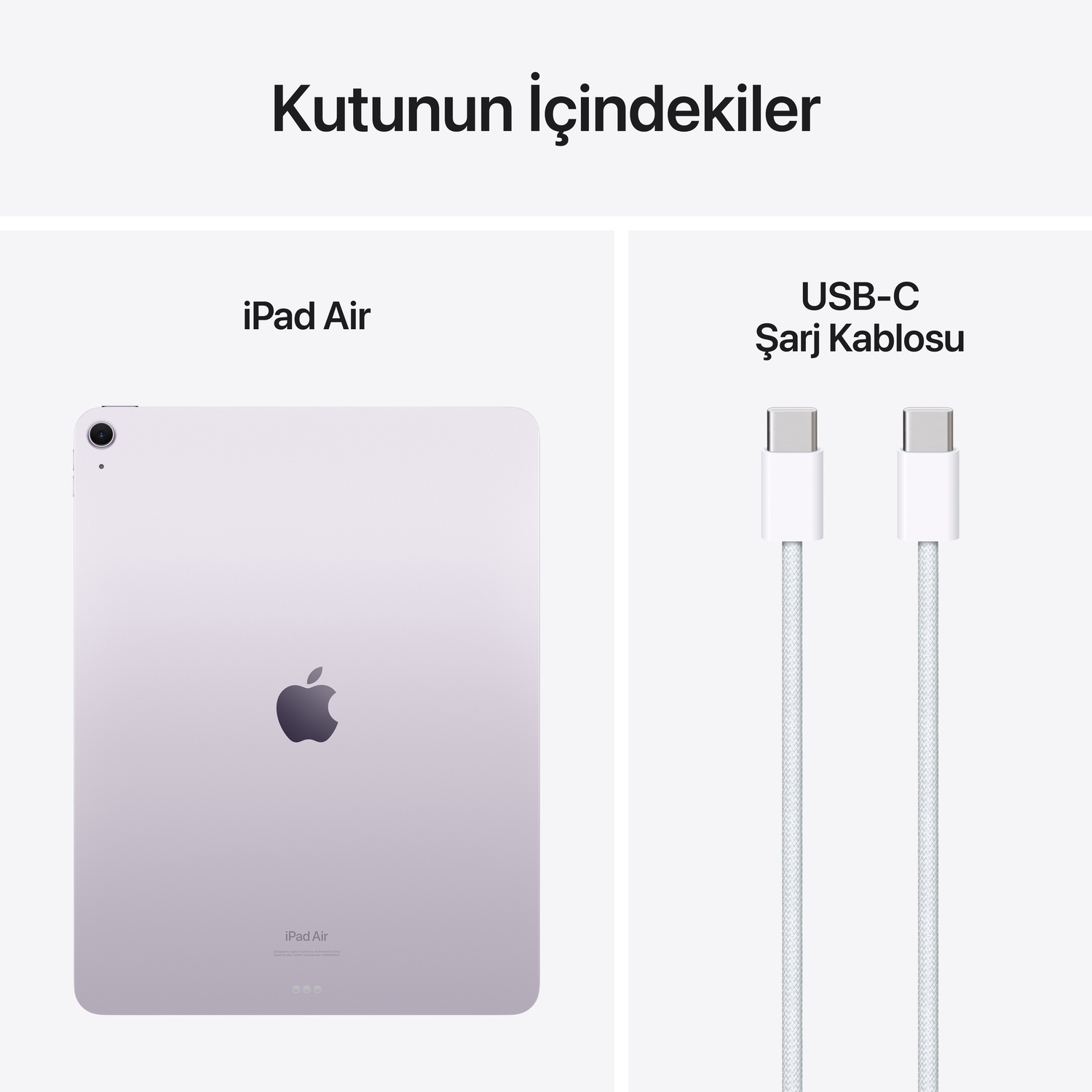 Apple 13 inç iPad Air M2 Wi-Fi 1TB Mor  MV2T3TU/A