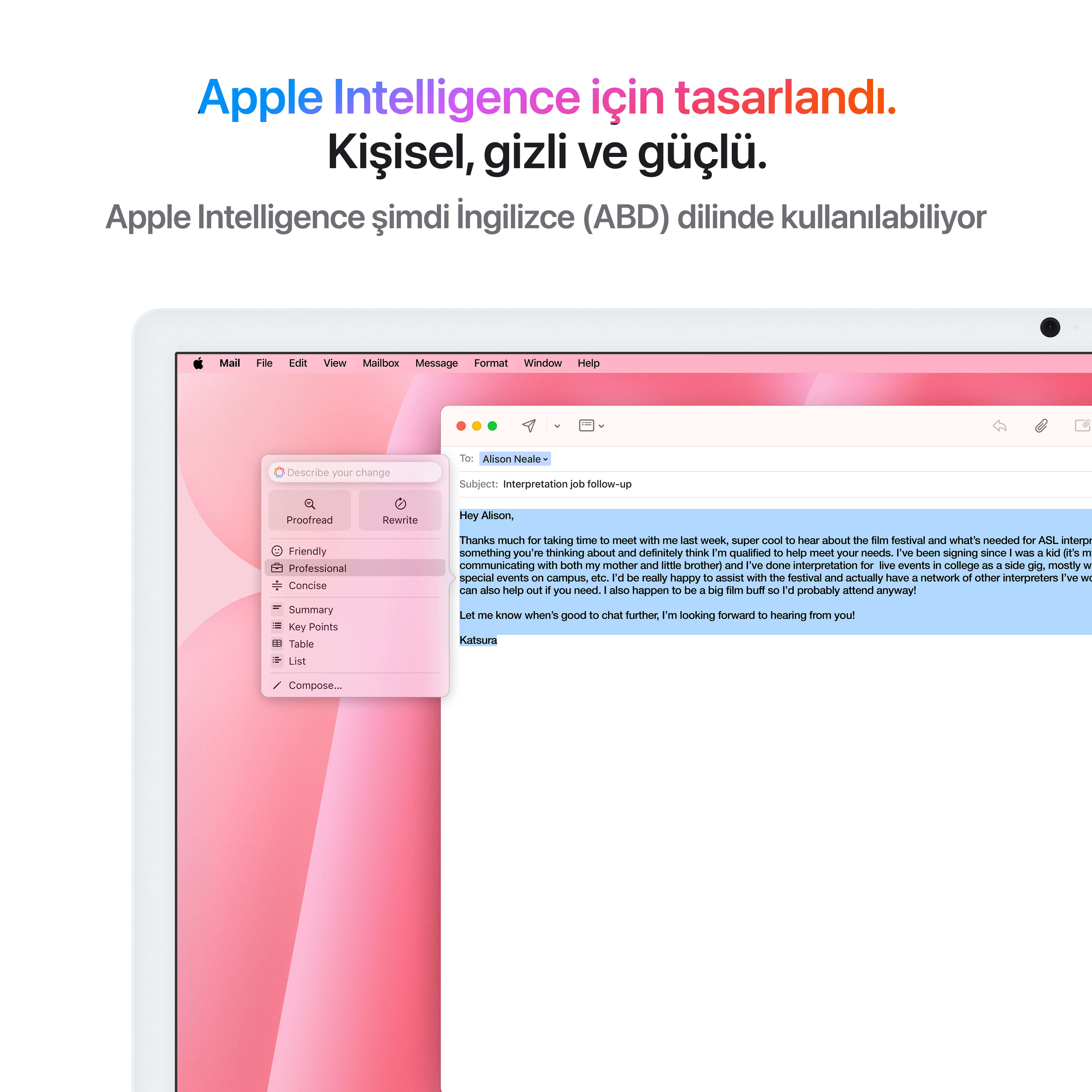 iMac 24 inç Retina 4.5K M4 çip 10 çekirdekli CPU ve 10 çekirdekli GPU 16GB 256GB SSD - Pembe MWV43TU/A