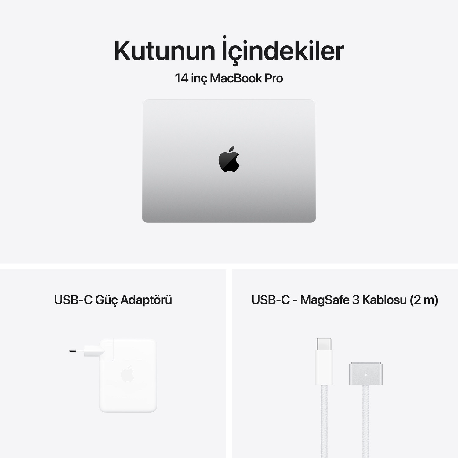 MacBook Pro 14 inç M4 Max Çip 14CPU 32GPU 36GB Bellek 1TB SSD Gümüş MX2G3TU/A