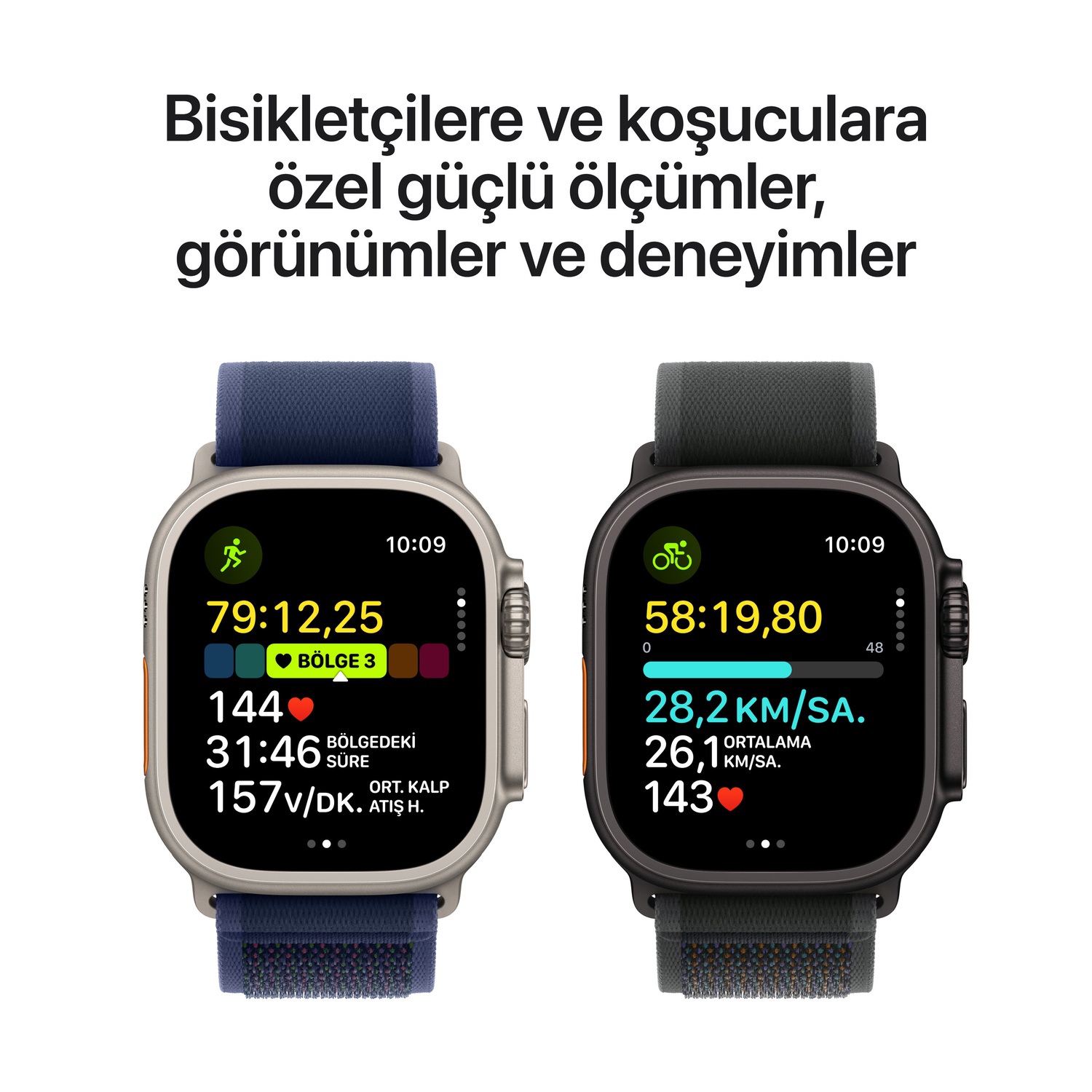 Apple Watch Ultra 2 GPS + Cellular 49mm Siyah Titanyum Kasa  Siyah Titanyum Milano Loop - L  MX5V3TU/A