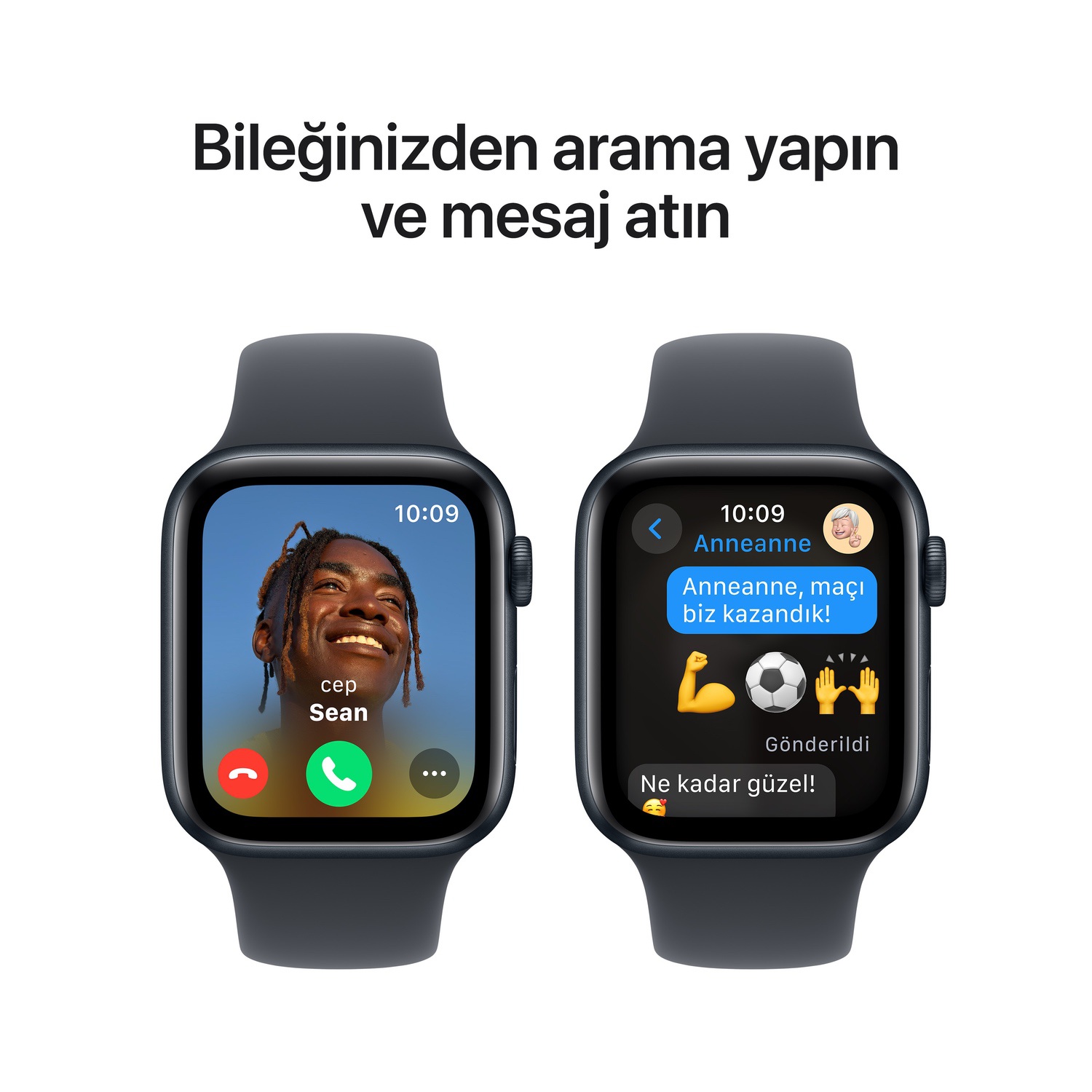 Apple Watch SE GPS 40mm Gece Yarısı Alüminyum Kasa  Gece Yarısı Spor Kordon - M/L  MXE93TU/A