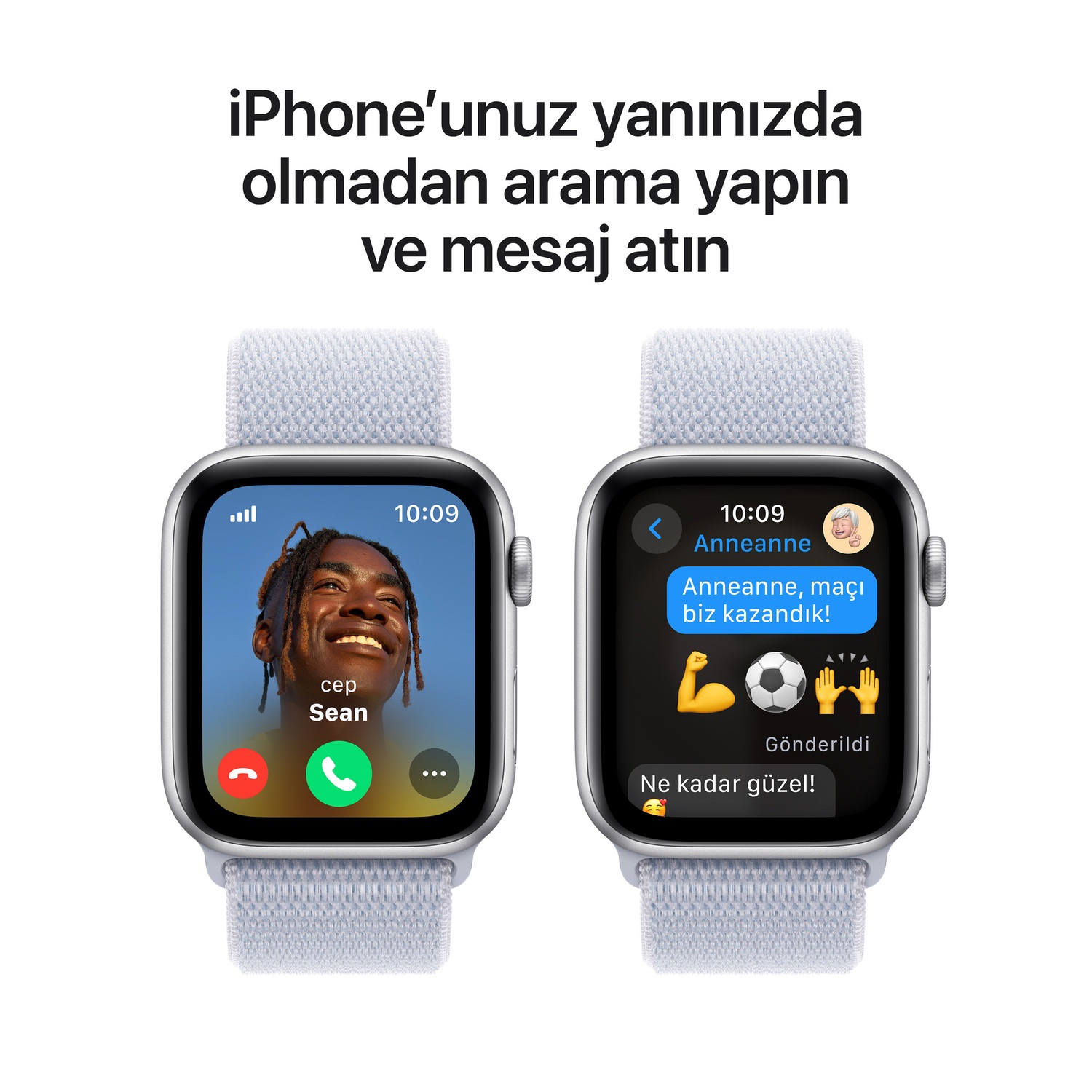 Apple Watch SE GPS + Cellular 40mm Gümüş Rengi Alüminyum Kasa  Bulut Mavisi Spor Loop  MXGE3TU/A
