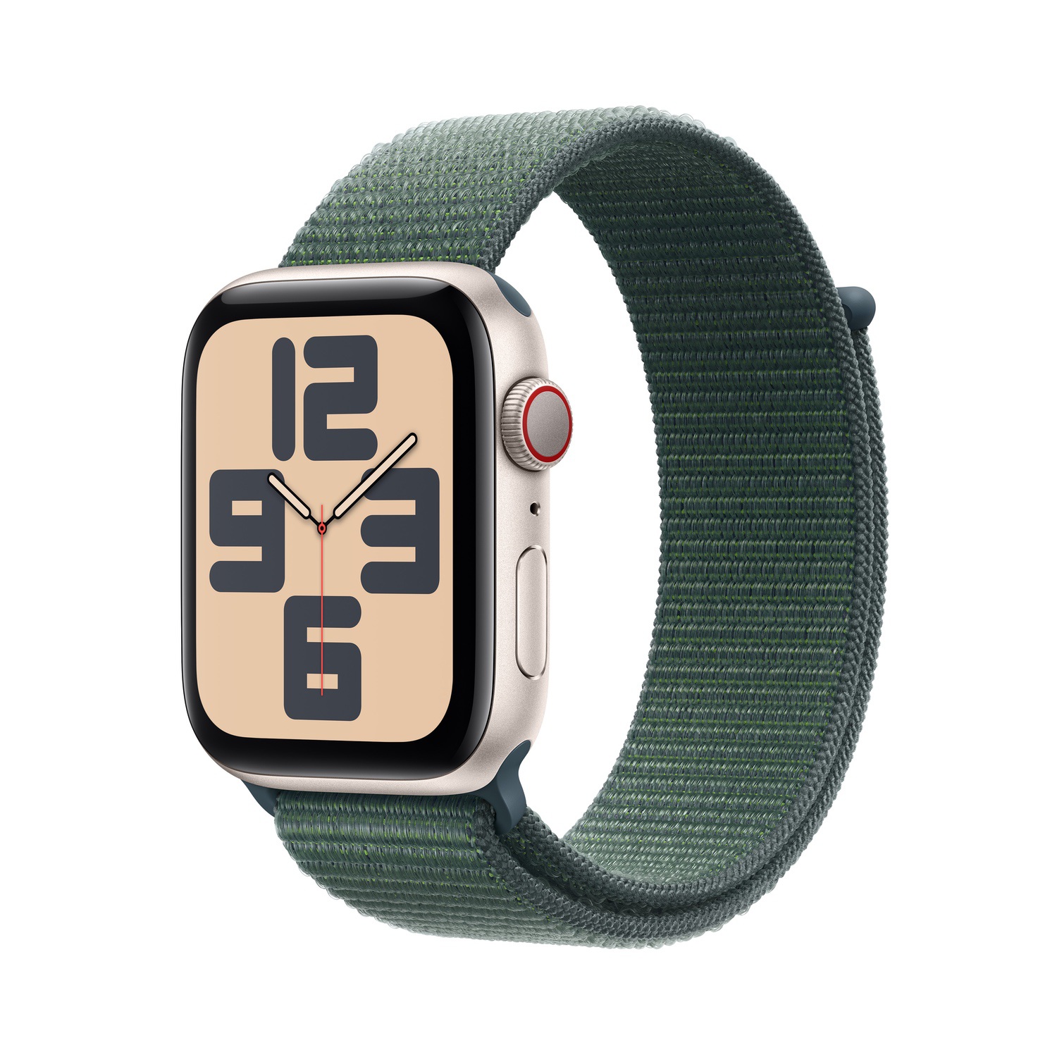 Apple Watch SE GPS + Cellular 40mm Yıldız Işığı Alüminyum Kasa  Göl Yeşili Spor Loop  MXGH3TU/A