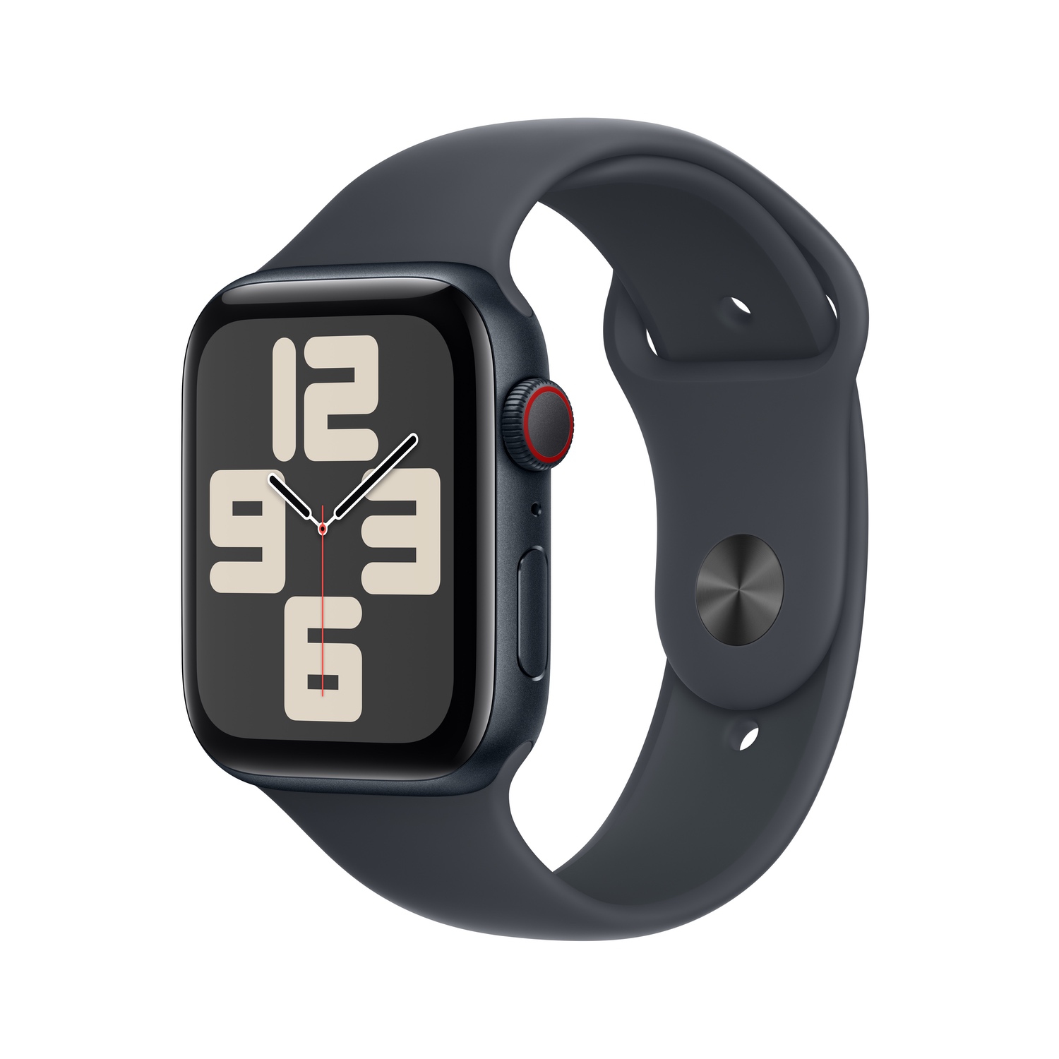 Apple Watch SE GPS + Cellular 44mm Gece Yarısı Alüminyum Kasa  Gece Yarısı Spor Kordon - M/L  MXGM3TU/A