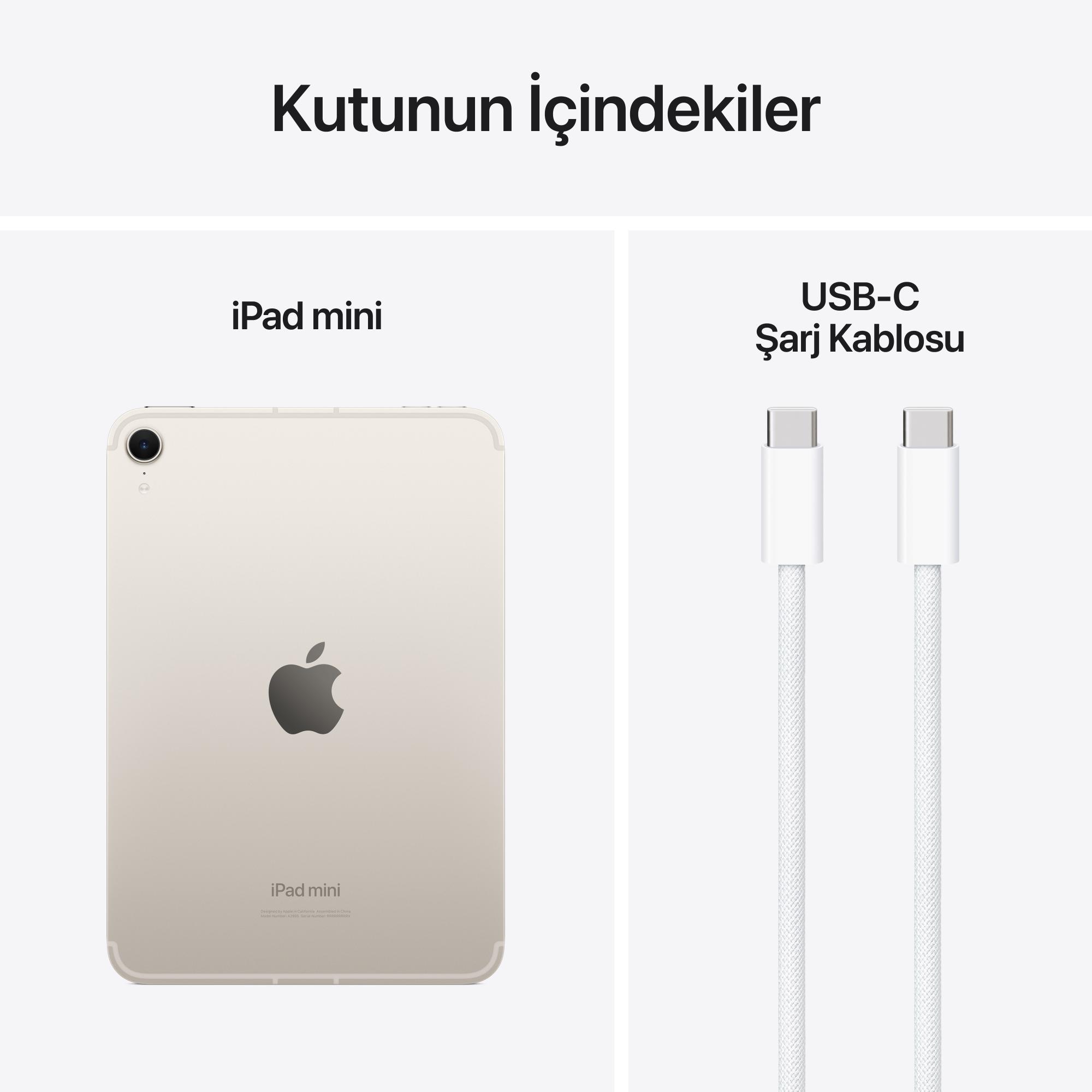 Apple iPad Mini 512GB 8.3 inç  Wi-Fi + Cellular Yıldız Işığı  MYHE3TU/A