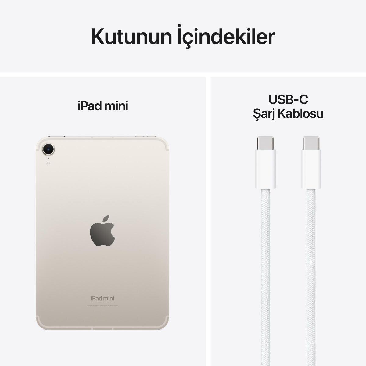 Apple iPad Mini 512GB 8.3 inç  Wi-Fi + Cellular Yıldız Işığı  MYHE3TU/A