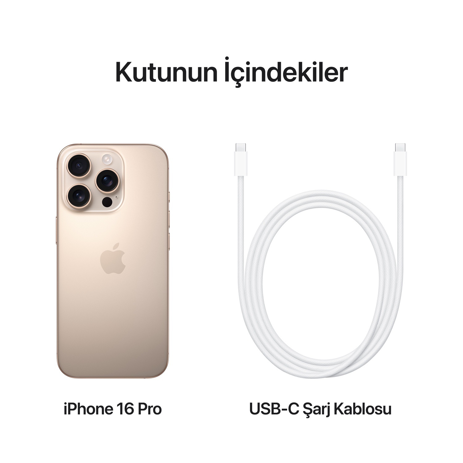 Apple iPhone 16 Pro 128GB Çöl Titanyum  MYNF3TU/A