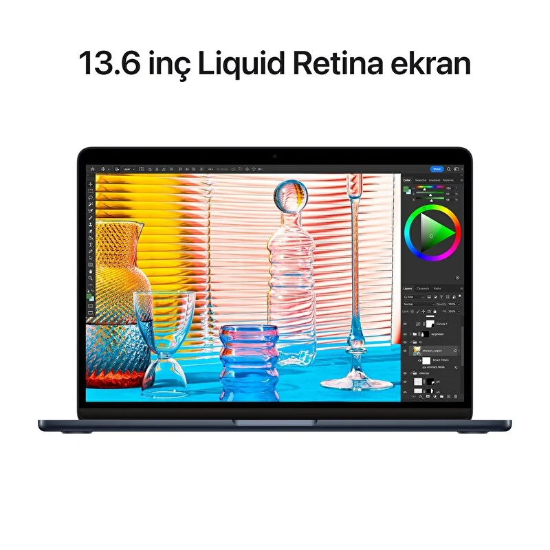 MacBook Air 13 inç M2 Çip 8 Çekirdekli CPU 10 Çekirdekli GPU 24GB Bellek 512GB SSD Gece Yarısı  Z1610040N