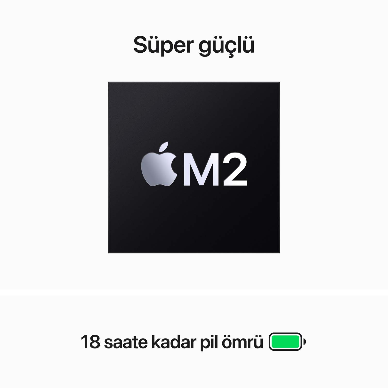 15 inç MacBook Air- Uzay Grisi 8CPU M2 512SSD 24GB Z18N000T0