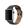 Apple Watch 38 -40 mm Klasik Tokalı Gece Mavisi Hakiki Deri Kordon MPWD2ZM/A