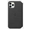 iPhone 11 Pro için Deri Folyo Kılıf - Siyah