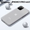 Baseus Jelly iPhone 11 Pro Max Ultra İnce Kılıf Füme