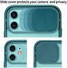 Piili iPhone 11 Cam Slide Kılıf - Yeşil
