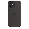 iPhone 12 | 12 Pro için MagSafe özellikli Silikon Kılıf - Siyah
