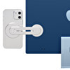Buff MagSafe MacBook iPhone Tutucu - Gümüş 8683548211163