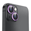 Buff iPhone 14/Plus Neon Metal Lens Koruyucu-Mor 8683548219343