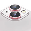 Buff iPhone 15 / Plus Metal Lens Koruyucu - Rose 8683548219657