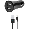 Ttec SmartCharger Duo Araç Hızlı Şarj Aleti- Siyah
