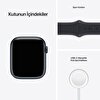Apple Watch Series 7 GPS + Cellular, 45mm Gece Yarısı Alüminyum Kasa ve Gece Yarısı Spor Kordon - MKJP3TU/A