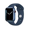 Apple Watch Series 7 GPS + Cellular, 45mm Mavi Alüminyum Kasa ve Koyu Abis Mavi Spor Kordon - MKJT3TU/A
