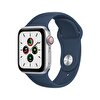 Apple Watch SE 1.Nesil GPS + Cellular, 40mm Gümüş Alüminyum Kasa ve Koyu Abis Mavi Spor Kordon - MKQV3TU/A MKQV3TU/A