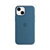 iPhone 13 mini için MagSafe özellikli Silikon Kılıf - Kutup Mavisi