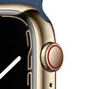 Apple Watch Series 7 GPS + Cellular, 45mm Altın Rengi Paslanmaz Çelik Kasa ve Koyu Abis Mavi Spor Kordon - MN9M3TU/A MN9M3TU/A