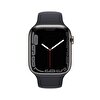 Apple Watch Series 7 GPS + Cellular, 45mm Grafit Paslanmaz Çelik Kasa ve Gece Yarısı Spor Kordon - MNAX3TU/A MNAX3TU/A