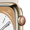 Apple Watch Series 8 GPS + Cellular 41mm Altın Rengi Paslanmaz Çelik Kasa Yıldız Işığı Spor Kordon - MNJC3TU/A MNJC3TU/A