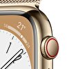 Apple Watch Series 8 GPS + Cellular 41mm Altın Rengi Paslanmaz Çelik Kasa Altın Milano Kordon MNJF3TU/A MNJF3TU/A