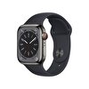 Apple Watch Series 8 GPS + Cellular 41mm Grafit Paslanmaz Çelik Kasa Gece Yarısı Spor Kordon - MNJJ3TU/A MNJJ3TU/A