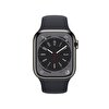 Apple Watch Series 8 GPS + Cellular 41mm Grafit Paslanmaz Çelik Kasa Gece Yarısı Spor Kordon - MNJJ3TU/A MNJJ3TU/A