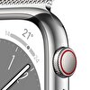 Apple Watch Series 8 GPS + Cellular 45mm Gümüş Rengi Paslanmaz Çelik Kasa Gümüş Milano Kordon MNKJ3TU/A MNKJ3TU/A