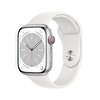 Apple Watch Series 8 GPS + Cellular 45mm Gümüş Rengi Alüminyum Kasa Beyaz Spor Kordon - MP4J3TU/A MP4J3TU/A