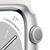 Apple Watch Series 8 GPS 41mm Gümüş Rengi Alüminyum Kasa Beyaz Spor Kordon - MP6K3TU/A MP6K3TU/A