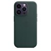 iPhone 14 Pro için MagSafe özellikli Deri Kılıf - Orman Yeşili