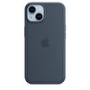 iPhone 14 için MagSafe özellikli Silikon Kılıf - Fırtına Mavisi